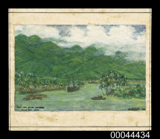 View from Gili Gili Anchorage, Milne Bay 1943