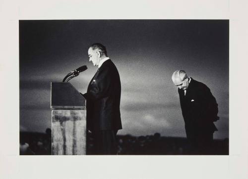 President Johnson and Prime Minister Holt at Canberra Airport