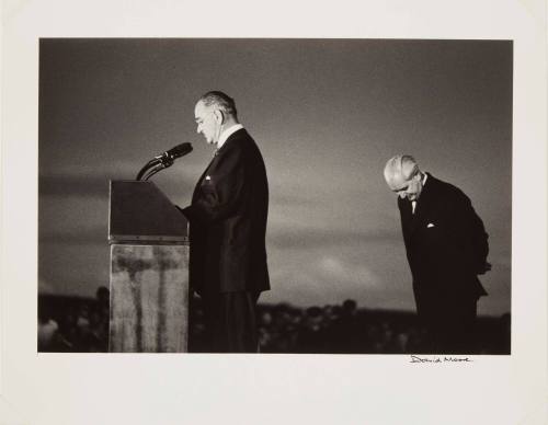 President Johnson and Prime Minister Holt at Canberra Airport, 1966