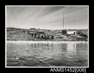 Australia's research station on the Antarctic mainland viewed from boat