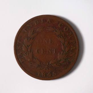 East India Company Queen Victoria One Cent 1845