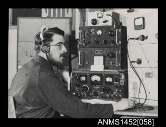 David Johns operating amateur radio station