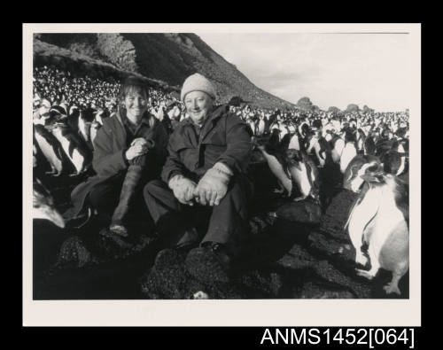 Tim Bowden and Mary-Anne Lea at Hurd Point, Macquarie Island