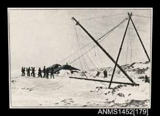 Radio masts wrecked by the blizzards