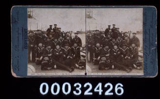 Stereoscope card for the port Melbourne boys of the Naval contingent