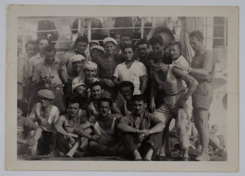Portrait of migrants on board MV NAPOLI