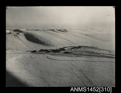 Stores dump at the foot of the rise leading to Shackleton Base, Antarctica