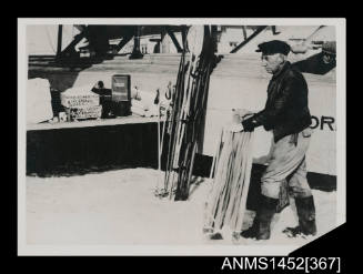 Amundsen supervising the loading of supplies