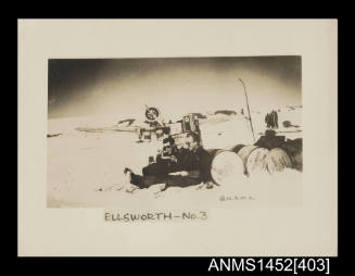 Ellsworth expedition crew members eating in Antarctica