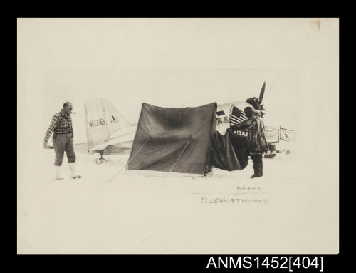 Ellsworth expedition campsite in Antarctica