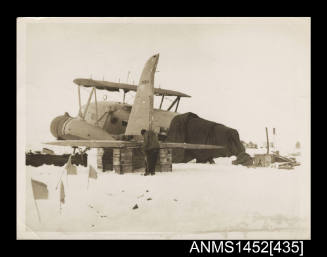 Dismantled aircraft in Antarctica