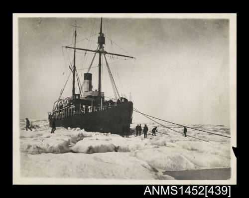 Icebreaker TAIMIR on ice filed Arctic sea
