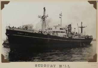 Photograph of  SUDBURY HILL depicting bow and port side of cargo ship