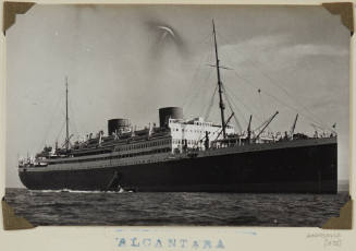 Photograph of  ALCANTARA depicting bow and starboard side of passenger ship