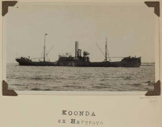 Photograph of  KOONDA depicting starboard side of cargo ship