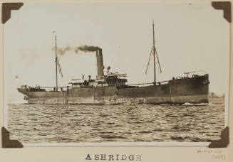 Photograph of  ASHRIDGE depicting starboard side of cargo ship