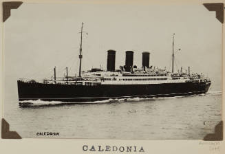 Photograph of  CALEDONIA depicting bow and port side of passenger ship
