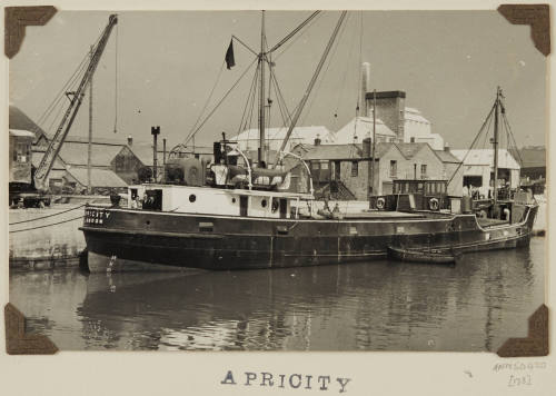 Photograph of  APRICITY depicting stern and starboard side of small cargo ship