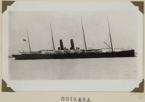 Photograph of  ORIZABA depicting starboard side of cargo/passenger ship