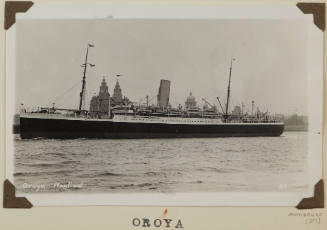 Photograph of  OROYA depicting port side of passenger ship