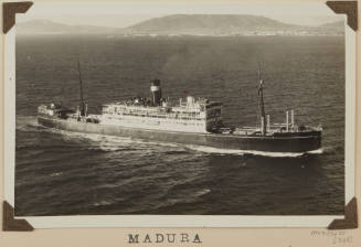 Photograph of  MADURA depicting bow and starboard side of cargo/passenger ship