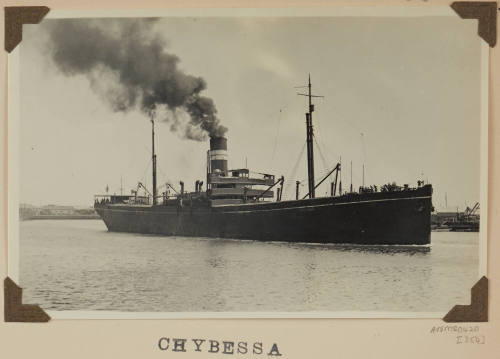 Photograph of  CHYEBASSA depicting bow and starboard side of cargo ship