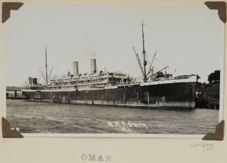 Photograph of  OMAR depicting starboard side of passenger ship