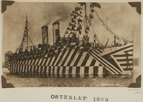 OSTERLEY painted in dazzle pattern