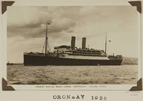 Passenger ship ORONSAY I from port side