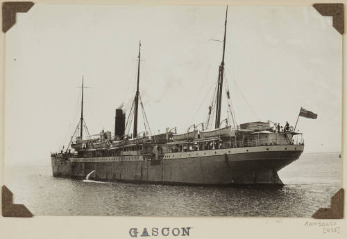 Photograph of  GASCON depicting stern and port side of cargo/passenger ship