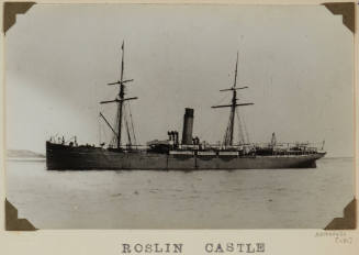 Photograph of  ROSLIN CASTLE depicting port side of cargo/passenger ship