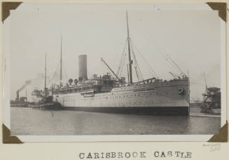 Photograph of  CARISBROOK CASTLE depicting bow and starboard side of passenger ship