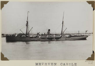 Photograph of  METHVEN CASTLE depicting port side of cargo ship