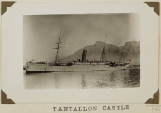 Photograph of  TANTALLON CASTLE depicting bow and port side of cargo ship