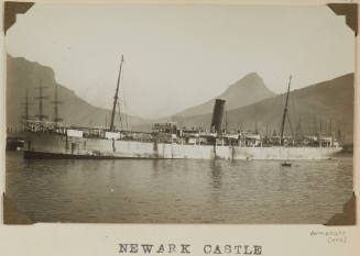 Photograph of  NEWARK CASTLE depicting port side of cargo ship