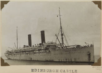 Photograph of  EDINBURGH CASTLE depicting bow and starboard side of passenger ship