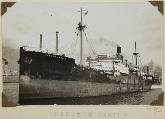 Photograph of  DUNDRUM CASTLE depicting bow and port side of cargo ship