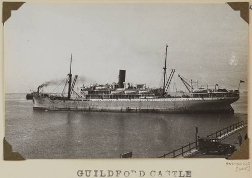 Photograph of  GUILDFORD CASTLE depicting port side of passenger/cargo ship