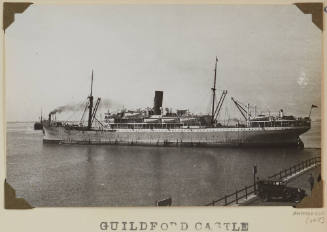 Photograph of  GUILDFORD CASTLE depicting port side of passenger/cargo ship