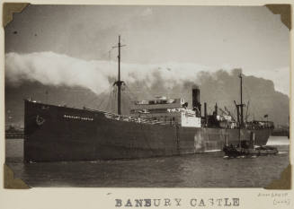 Photograph of  BANBURY CASTLE depicting port side of cargo ship