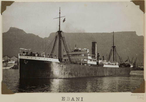 Photograph of  EBANI depicting bow and port side of cargo ship