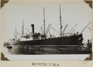 Photograph of  MONTEZUMA depicting bow and starboard of cargo ship