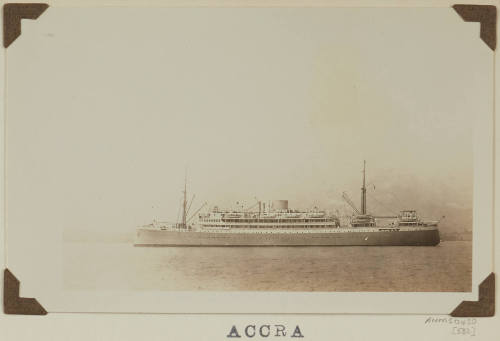 Photograph of  ACCRA depicting port side of passenger ship