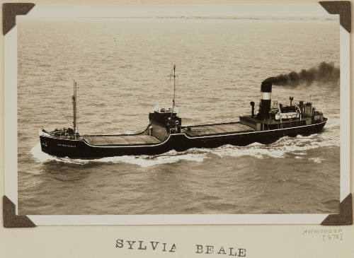 Photograph  SYLVIA BEALE depicting port side of bulk cargo ship under way at sea