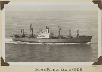 Photograph  PINE TREE MARINER depicting starboard side view of cargo ship under way at sea