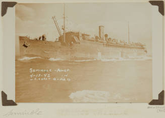 Photograph  SEMINOLE depicting port side view of passenger ship under way at sea