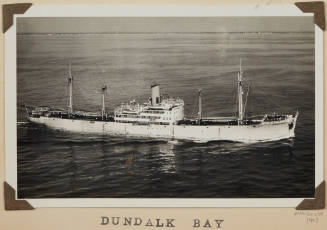 Photograph of DUNDALK BAY depicting starboard side view  of cargo ship under way at sea