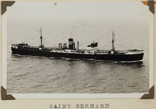 Photograph of  SAINT BERNARD depicting the starboard side view of cargo ship under way at sea