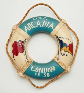 P&O RMS ARCADIA London 1958 miniature lifebuoy