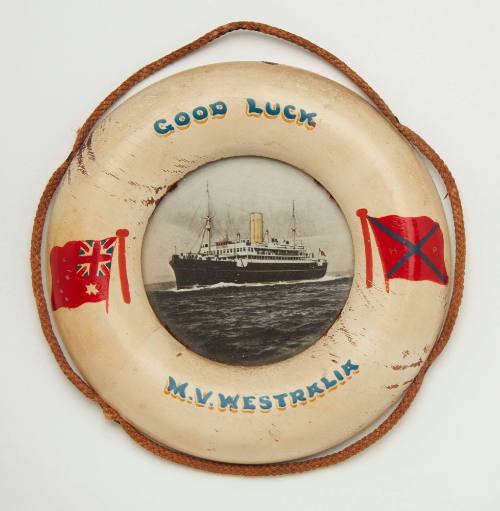 Good Luck MV WESTRALIA - miniature lifebuoy